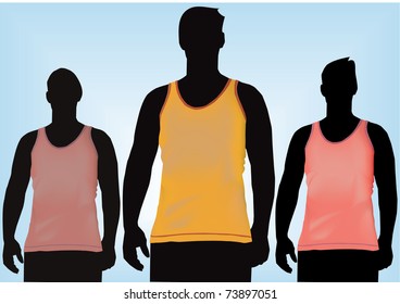 TShirt ,tank top,shirt front with mesh vector