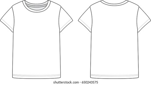 T  shirt Technical Drawing