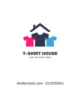 T-shirt tee house maker industry logo icon symbol template