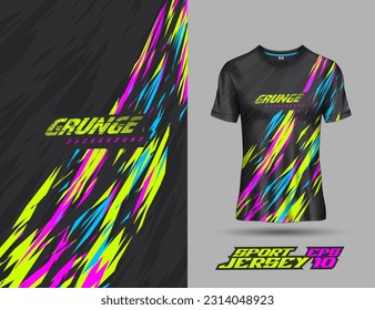 T-shirt template abstract background for extreme jersey team, racing, cycling, leggings, football, gaming and sport livery.