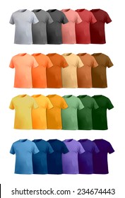 T-shirt template big collection, vector eps10 illustration.