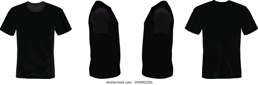 Tshirt Template in black color
