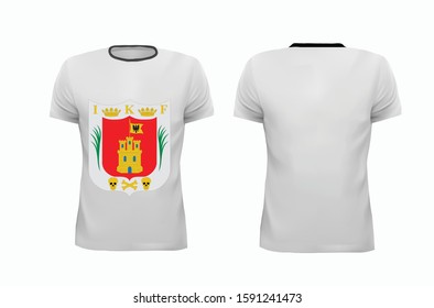 T-shirt template for design on white background. Vector illustration eps 10.