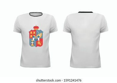 T-shirt template for design on white background. Vector illustration eps 10.