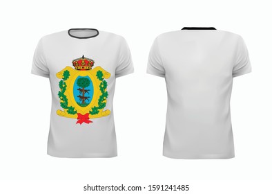 T-shirt template for design on white background. Vector illustration eps 10.