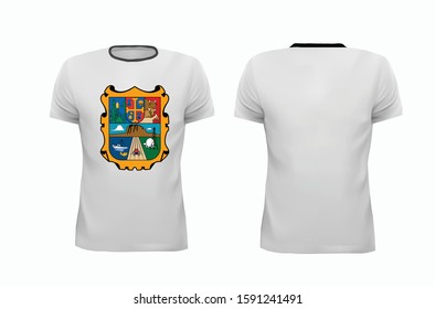 T-shirt template for design on white background. Vector illustration eps 10.