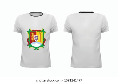 T-shirt template for design on white background. Vector illustration eps 10.