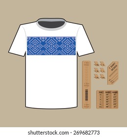 T-shirt template design pattern vector.