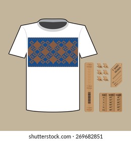 T-shirt template design pattern vector.