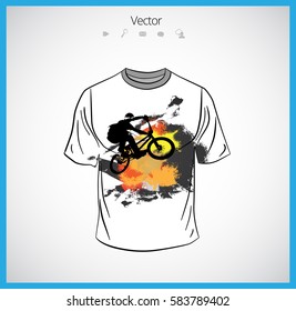 T-shirt template, easy editable vector