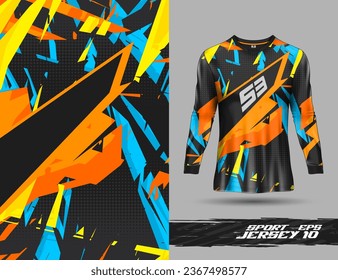 Tshirt template for extreme sports background racing motocross jersey design, soccer, volley ball, cycling