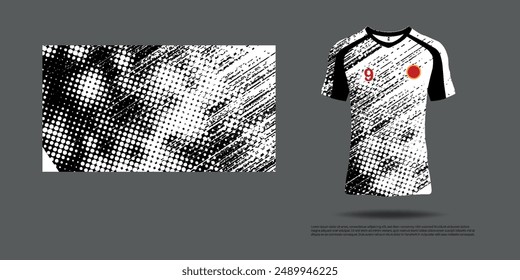 Tshirt template for extreme sports grunge background racing jersey design soccer jersey. vector