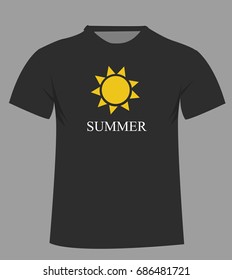 T-shirt template. Front 