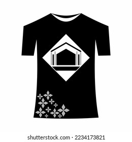 T-shirt template, front, side, back view mockup. Vector eps 10 illustration