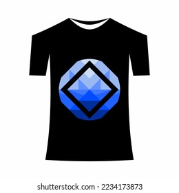 T-shirt template, front, side, back view mockup. Vector eps 10 illustration