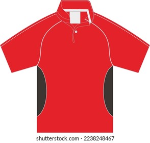 Pasos de vector de la vista frontal de la plantilla de camisetas