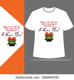 T-Shirt template, fully editable with torn clothes. EPS 10 Vector Illustration Makeup positive banner, artist t-shirt design 