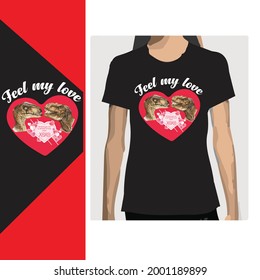 T-Shirt template, fully editable with torn clothes. EPS 10 Vector Illustration Makeup positive banner, artist t-shirt design 