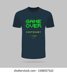 T-shirt Template Game Over Design