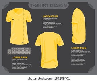 T-Shirt template, illustration vector design.