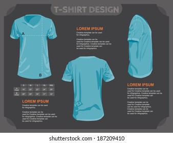 T-Shirt template, illustration vector design.