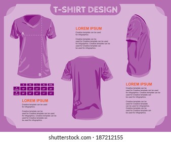 T-Shirt template, illustration vector design.