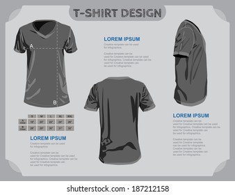 T-Shirt template, illustration vector design.