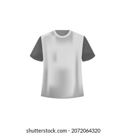 T-shirt template set, front, side, back view mockup.