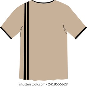 T-Shirt-Template Set, vorn, Seite, hinten, Muster nach oben. Vektoreps10 Illustration.