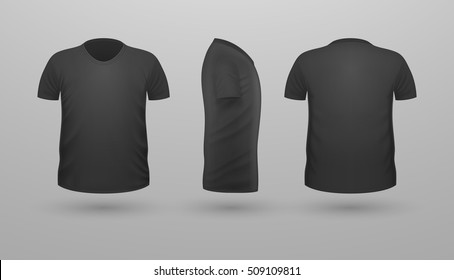 Download Black Tshirt Side View Stock Illustrations Images Vectors Shutterstock