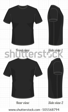 Download Tshirt Template Set Front Side Back Stock Vector (Royalty ...