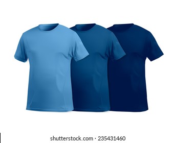 T-shirt template set, vector eps10 illustration