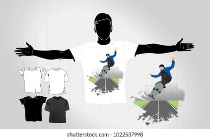 T-Shirt-Vorlage mit Sportelement