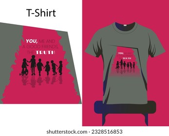 T-shirt template for textile to print ready 
