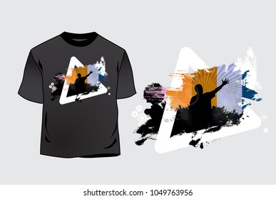 T-shirt template, vector