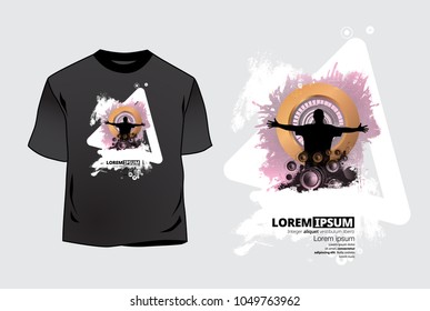 T-shirt template, vector