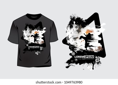 T-shirt template, vector