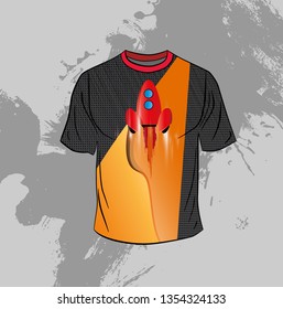 T-shirt template, vector