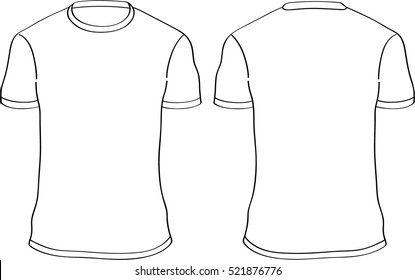 Tshirt Template Vector Stock Vector (Royalty Free) 521876776 | Shutterstock