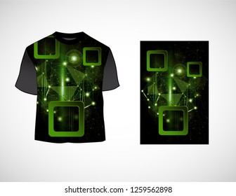 T-shirt template, vector easy to use