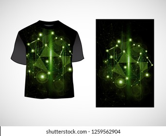 T-shirt template, vector easy to use