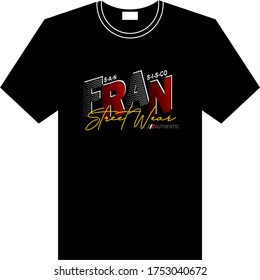 t-shirt template vector street wear graphic fashion art illustrator clothing concept wear art creative modern design