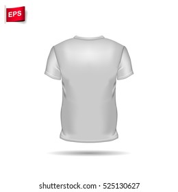 T-shirt template view. Vector eps 10 illustration.