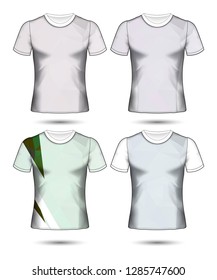  t-shirt templates abstract geometric collection of different colors polygonal mosaic 