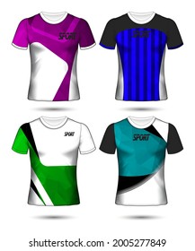  t-shirt templates abstract geometric collection of different colors polygonal mosaic 