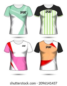  t-shirt templates abstract geometric collection of different colors polygonal mosaic 