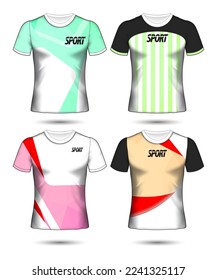  t-shirt templates abstract geometric collection of different colors polygonal mosaic 