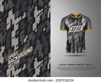 T-Shirt Textur entwirft sportabstrakten Hintergrund für Extrem-Jersey-Team, Rennen, Radfahren, Fußball, Gaming und Sport-Livery.