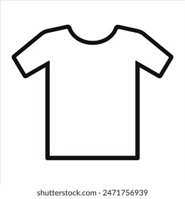 T-Shirt  Thin Line Icon - Editable Stroke