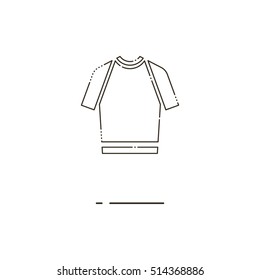 T-shirt thin line icon. Mbe minimalism style